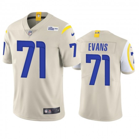 Los Angeles Rams #71 Bobby Evans Men's Nike Vapor Limited NFL Jersey - Bone