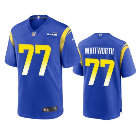 Los Angeles Rams #77 Andrew Whitworth Men's Nike Game NFL Jersey - Royal