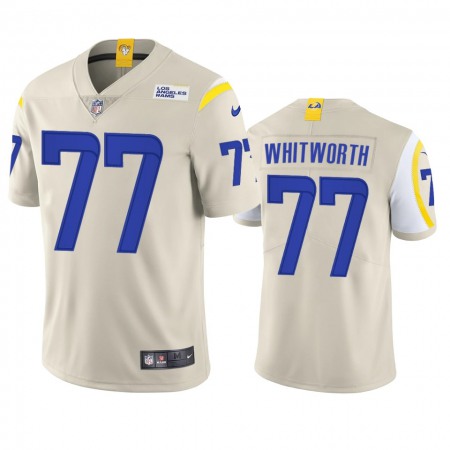 Los Angeles Rams #77 Andrew Whitworth Men's Nike Vapor Limited NFL Jersey - Bone