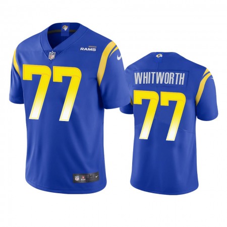 Los Angeles Rams #77 Andrew Whitworth Men's Nike Vapor Limited NFL Jersey - Royal