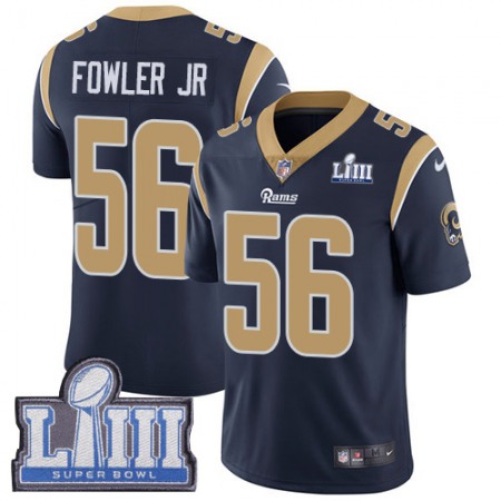 Nike Rams #56 Dante Fowler Jr Navy Blue Team Color Super Bowl LIII Bound Men's Stitched NFL Vapor Untouchable Limited Jersey