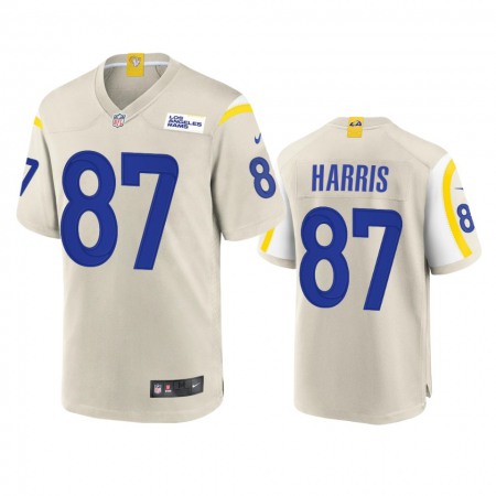 Los Angeles Rams #87 Jacob Harris Men's Nike Game NFL Jersey - Bone