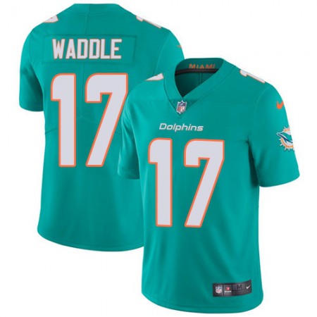 Nike Dolphins #17 Jaylen Waddle Aqua Green Team Color Men's Stitched NFL Vapor Untouchable Limited Jersey