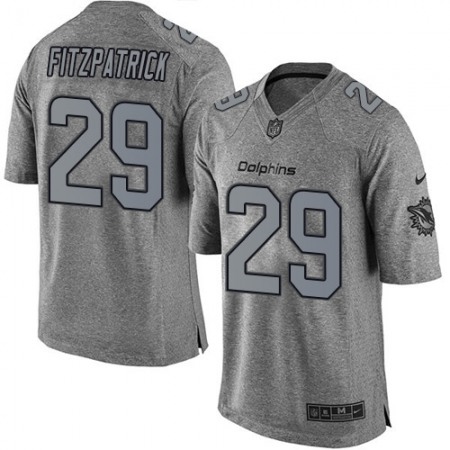 Nike Dolphins #29 Minkah Fitzpatrick Gray Men's Stitched NFL Limited Gridiron Gray Jersey