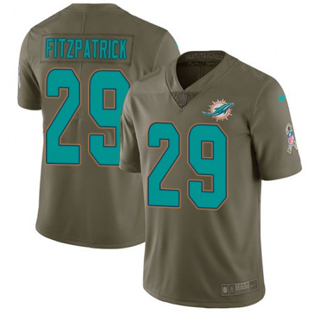 Nike Dolphins #29 Minkah Fitzpatrick Olive Men's Stitched NFL Limited 2017 Salute To Service Jersey