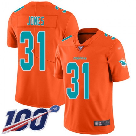 Nike Dolphins #31 Byron Jones Orange Men's Stitched NFL Limited Inverted Legend 100th Season Jersey