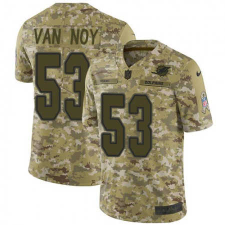 Nike Dolphins #53 Kyle Van Noy Camo Men's Stitched NFL Limited 2018 Salute To Service Jersey