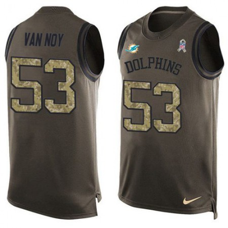 Nike Dolphins #53 Kyle Van Noy Green Men's Stitched NFL Limited Salute To Service Tank Top Jersey
