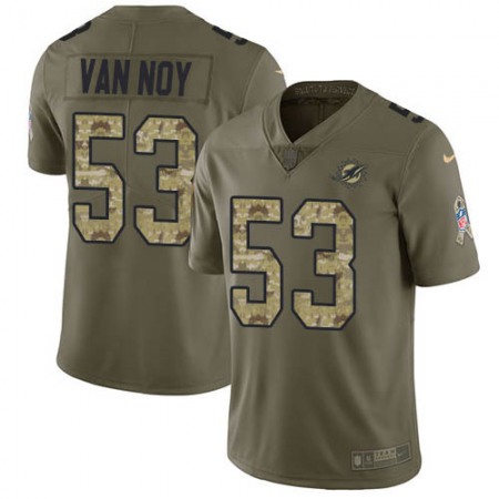 Nike Dolphins #53 Kyle Van Noy Olive/Camo Men's Stitched NFL Limited 2017 Salute To Service Jersey