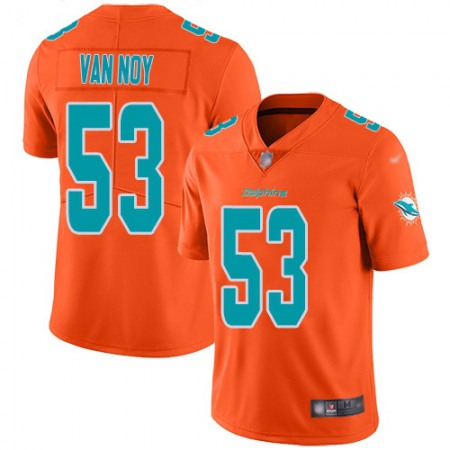 Nike Dolphins #53 Kyle Van Noy Orange Men's Stitched NFL Limited Inverted Legend Jersey