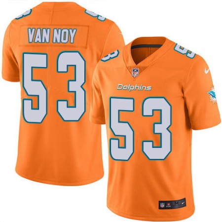 Nike Dolphins #53 Kyle Van Noy Orange Men's Stitched NFL Limited Rush Jersey