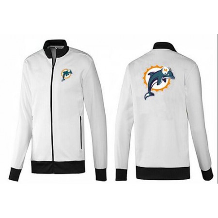 NFL Miami Dolphins Team Logo Jacket White_1