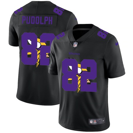 Minnesota Vikings #82 Kyle Rudolph Men's Nike Team Logo Dual Overlap Limited NFL Jersey Black