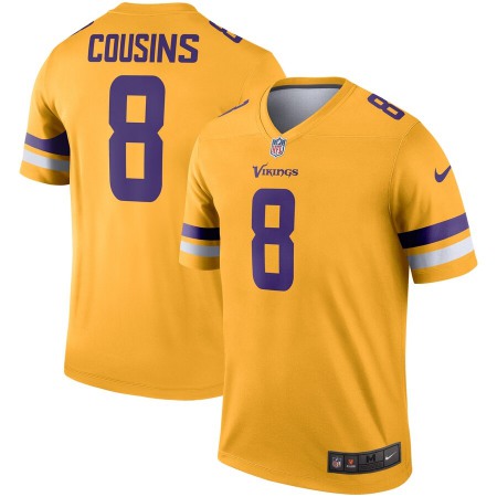 Minnesota Vikings #8 Kirk Cousins Nike Inverted Legend Jersey Gold