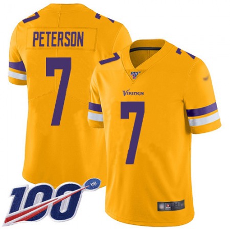 Nike Vikings #7 Patrick Peterson Gold Men's Stitched NFL Limited Inverted Legend 100th Season Jersey