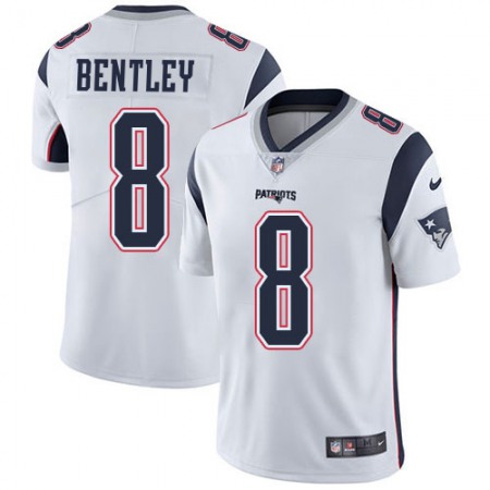 Nike Patriots #8 Ja'Whaun Bentley White Men's Stitched NFL Vapor Untouchable Limited Jersey