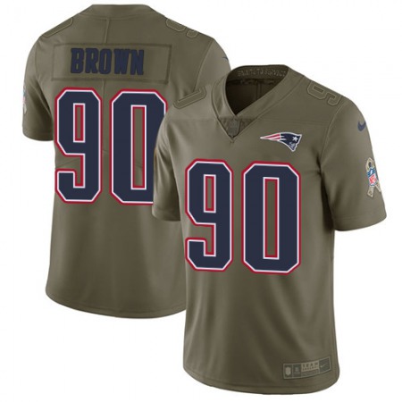 Nike Patriots #90 Malcom Brown Olive Men's Stitched NFL Limited 2017 Salute To Service Jersey