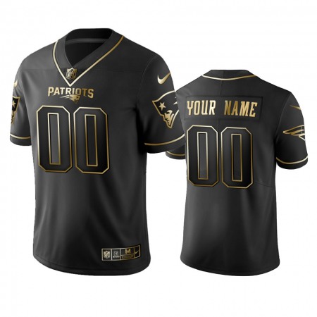 Nike Patriots Custom Black Golden Limited Edition Stitched NFL Jersey