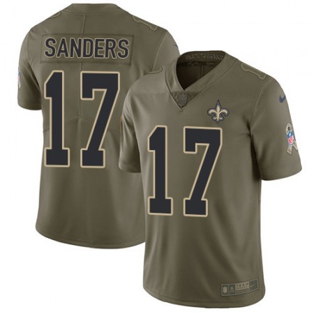 Nike Saints #17 Emmanuel Sanders Olive Men's Stitched NFL Limited 2017 Salute To Service Jersey