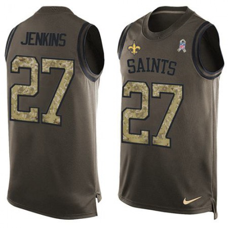 Nike Saints #27 Malcolm Jenkins Green Men's Stitched NFL Limited Salute To Service Tank Top Jersey