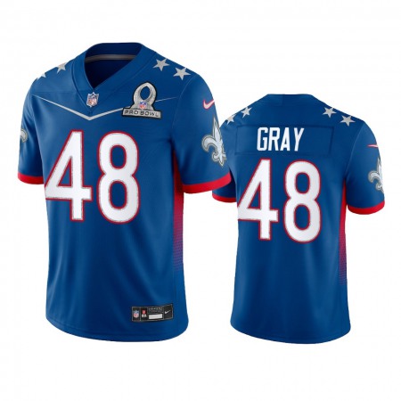Nike Saints #48 J.T. Gray Men's NFL 2022 NFC Pro Bowl Game Jersey Royal