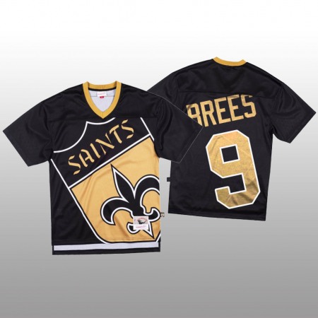 NFL New Orleans Saints #9 Drew Brees Black Men's Mitchell & Nell Big Face Fashion Limited NFL Jersey