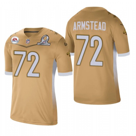 New Orleans Saints #72 Terron Armstead 2021 NFC Pro Bowl Game Gold NFL Jersey