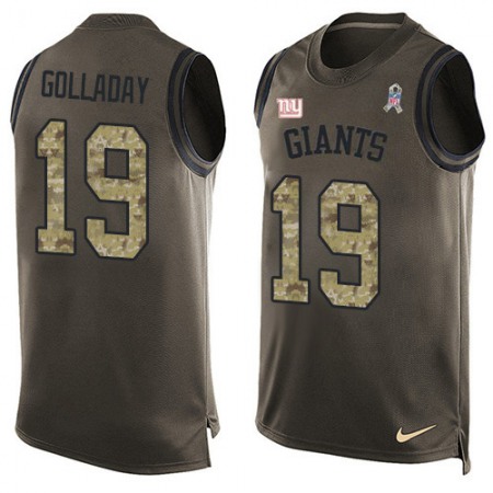 Nike Giants #19 Kenny Golladay Green Men's Stitched NFL Limited Salute To Service Tank Top Jersey
