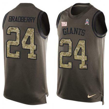 Nike Giants #24 James Bradberry Green Men's Stitched NFL Limited Salute To Service Tank Top Jersey