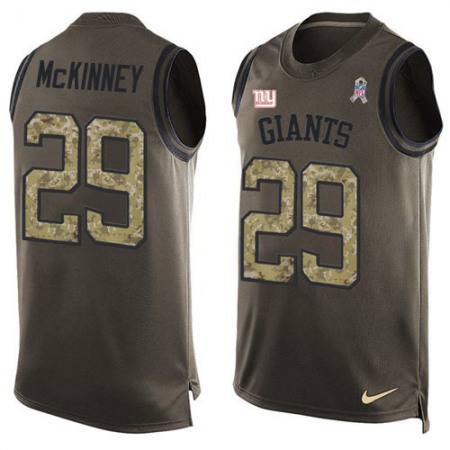 Nike Giants #29 Xavier McKinney Green Men's Stitched NFL Limited Salute To Service Tank Top Jersey