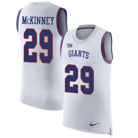 Nike Giants #29 Xavier McKinney White Men's Stitched NFL Limited Rush Tank Top Jersey