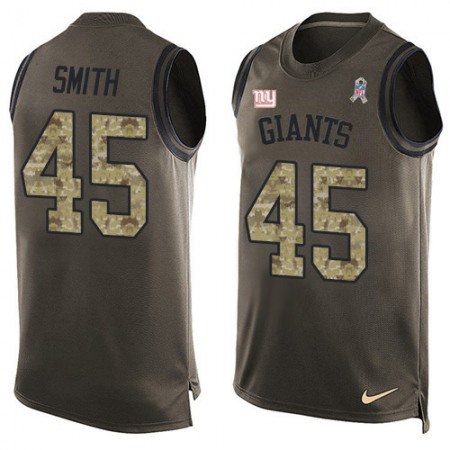 Nike Giants #45 Jaylon Smith Green Men's Stitched NFL Limited Salute To Service Tank Top Jersey