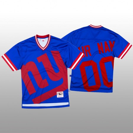 NFL New York Giants Custom Blue Men's Mitchell & Nell Big Face Fashion Limited NFL Jersey