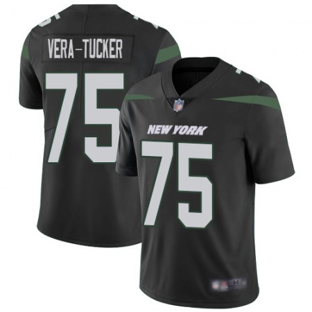 Nike Jets #75 Alijah Vera-Tucker Black Alternate Men's Stitched NFL Vapor Untouchable Limited Jersey