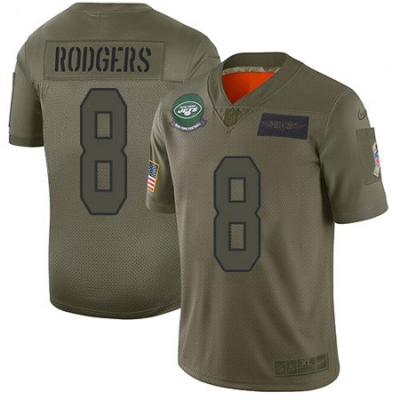 Nike Jets #8 Aaron Rodgers Camo Men's Stitched NFL Limited 2019 Salute To Service Jersey