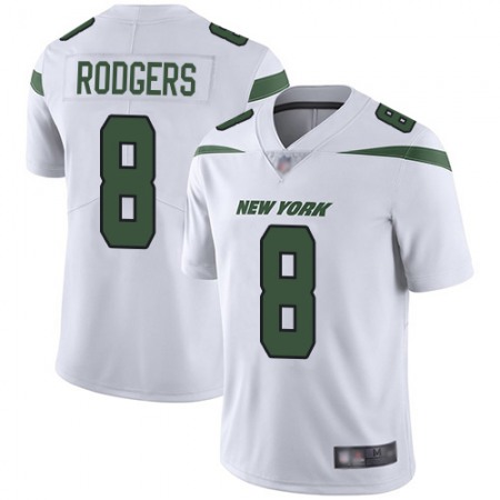 Nike Jets #8 Aaron Rodgers White Men's Stitched NFL Vapor Untouchable Limited Jersey