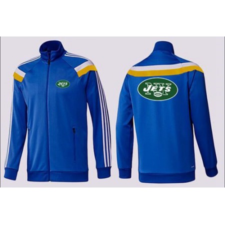 NFL New York Jets Team Logo Jacket Blue_4