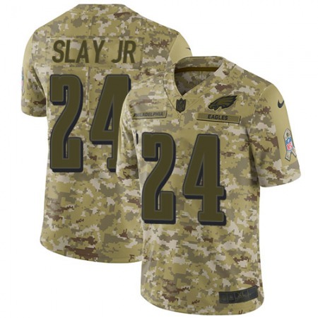 Nike Eagles #24 Darius Slay Jr Camo Men's Stitched NFL Limited 2018 Salute To Service Jersey