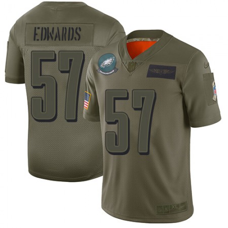 Nike Eagles #57 T. J. Edwards Camo Men's Stitched NFL Limited 2019 Salute To Service Jersey