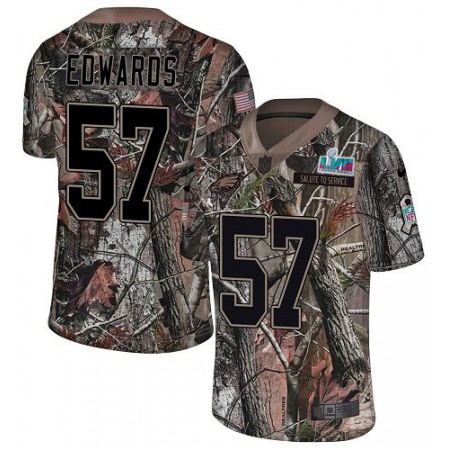 Nike Eagles #57 T. J. Edwards Camo Super Bowl LVII Patch Men's Stitched NFL Limited Rush Realtree Jersey