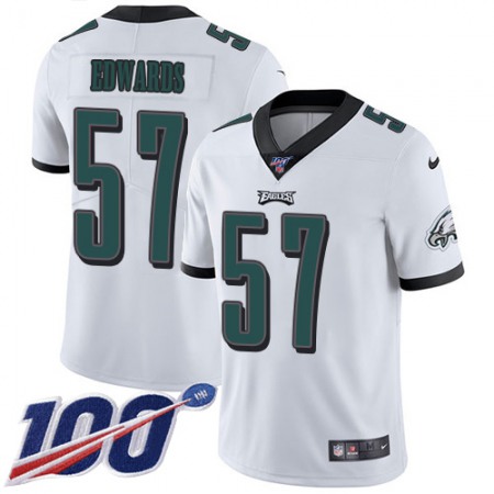 Nike Eagles #57 T. J. Edwards White Men's Stitched NFL 100th Season Vapor Untouchable Limited Jersey