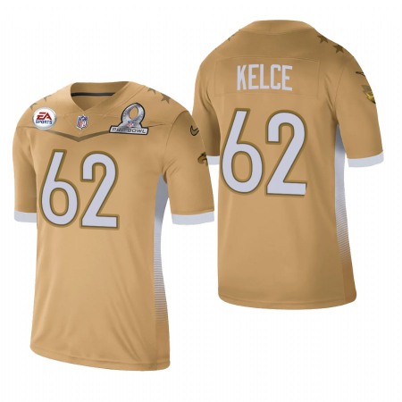 Philadelphia Eagles #62 Jason Kelce 2021 NFC Pro Bowl Game Gold NFL Jersey