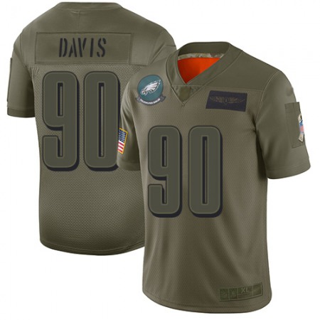 Nike Eagles #90 Jordan Davis Camo Men's Stitched NFL Limited 2019 Salute To Service Jersey
