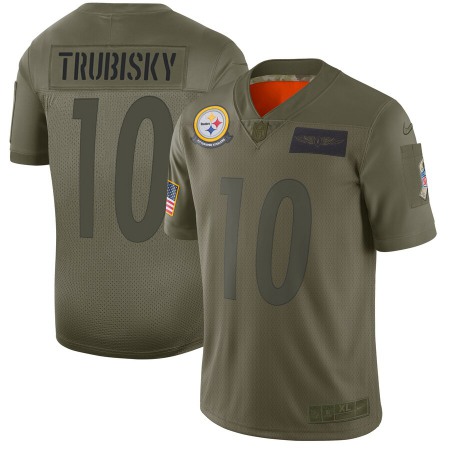 Nike Steelers #10 Mitchell Trubisky Camo Men's Stitched NFL Limited 2019 Salute To Service Jersey