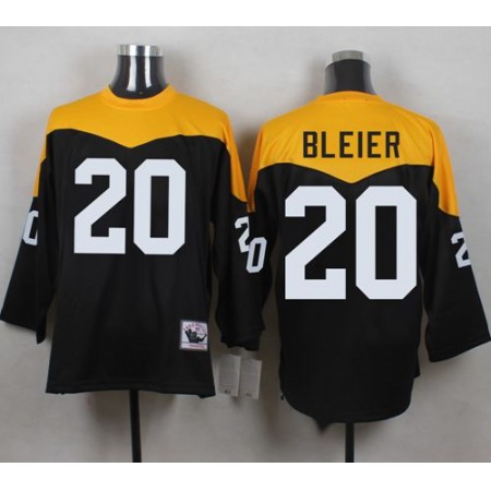 Mitchell And Ness 1967 Steelers #20 Rocky Bleier Black/Yelllow Throwback Men's Stitched NFL Jersey