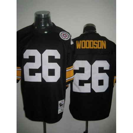 Mitchell And Ness Steelers #26 Rod Woodson Black Stitched Throwback NFL Jersey