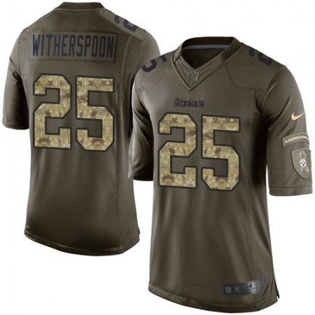 Nike Steelers #25 Ahkello Witherspoon Green Men's Stitched NFL Limited 2015 Salute to Service Jersey