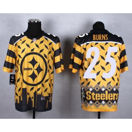 Nike Steelers #25 Artie Burns Gold Men's Stitched NFL Elite Noble Fashion Jersey