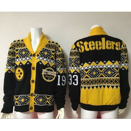 Nike Steelers #33 Black Men's Ugly Sweater