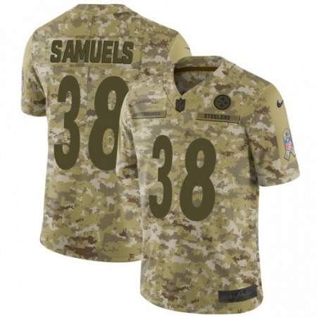 Nike Steelers #38 Jaylen Samuels Camo Men's Stitched NFL Limited 2018 Salute to Service Jersey
